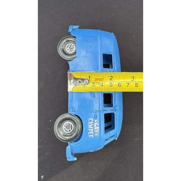 Vintage VW Volkswagen GAY Blue CAMPER Van by GAY TOYS INC -#2 - Picture 9 of 11